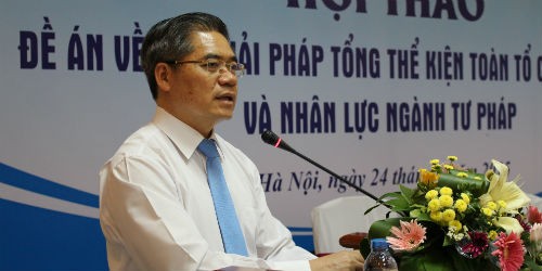 Thứ trưởng Đinh Trung Tụng phát biểu tại Hội thảo
