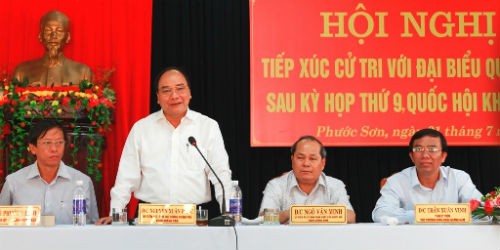 Phó Thủ tướng Nguyễn Xuân Phúc tiếp xúc cử tri tại tỉnh Quảng Nam