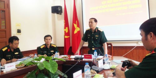 Thiếu tướng Nguyễn Văn Hạnh giới thiệu những nét cơ bản về lịch sử 70 năm xây dựng và trưởng thành của ngành Tòa án Quân sự Việt Nam