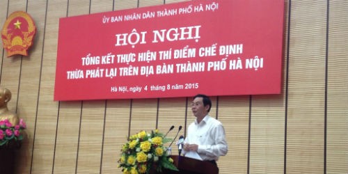 Phó chủ tịch UBND TP Lê Hồng Sơn phát biểu tại Hội nghị