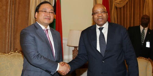 Phó Thủ tướng Hoàng Trung Hải và Tổng thống Nam Phi