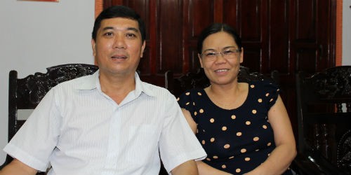 Vợ chồng Trung tá Lê Xuân Nam