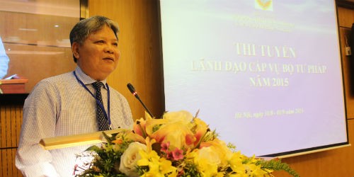 Bộ trưởng Hà Hùng Cường phát biểu khai mạc kỳ thi