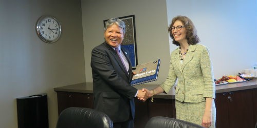 Bộ trưởng Hà Hùng Cường gặp Chủ tịch ABA tại Hoa Kỳ