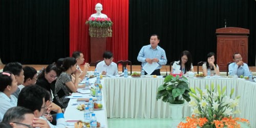 Ông Nguyễn Thanh Bình - Phó Cục trưởng Cục Công tác phía Nam phát biểu tại buổi làm việc với Sở Tư pháp Cần Thơ