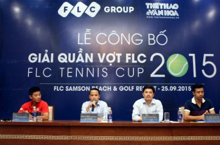 Đại diện Tập đoàn FLC và Báo Thể thao & Văn hóa công bố Giải quần vợt FLC 2015 – FLC Tennis Cup 2015