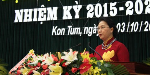 Phó Chủ tịch Quốc hội Nguyễn Thị Kim Ngân phát biểu chỉ đạo đại hội