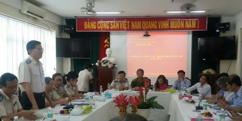 Cục trưởng Cục Thi hành án dân sự TP.Hồ Chí Minh Nguyễn Văn Lực phát biểu tại buổi làm việc
