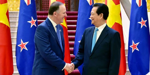 Thủ tướng New Zealand John Key và Thủ tướng Nguyễn Tấn Dũng
