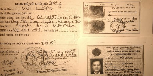 Trong hộ khẩu và CMND, năm sinh của ông Lượm đã được Công an TP Đà Nẵng điều chỉnh phù hợp với khai sinh đã cải chính