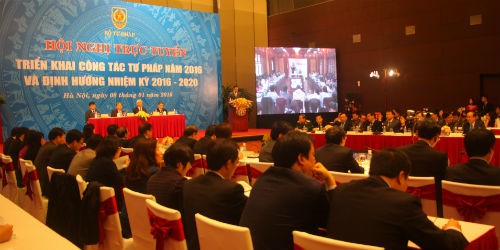 Hội nghị trực tuyến triển khai công tác tư pháp năm 2016
