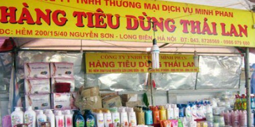 Hàng tiêu dùng Thái Lan tràn ngập thị trường Việt Nam