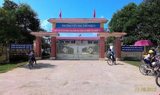 Trường Tiểu học Phú Mậu 1 - một trong những công trình do Ban Đầu tư xây dựng huyện Phú Vang làm chủ đầu tư