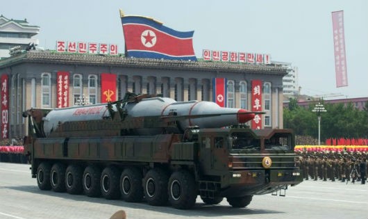 Tên lửa đạn đạo lớp Taepodong của Triều Tiên. Ảnh: AFP