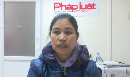 Bà Trần Thị Nguyệt phản ánh sự việc với Báo Pháp Luật Việt Nam