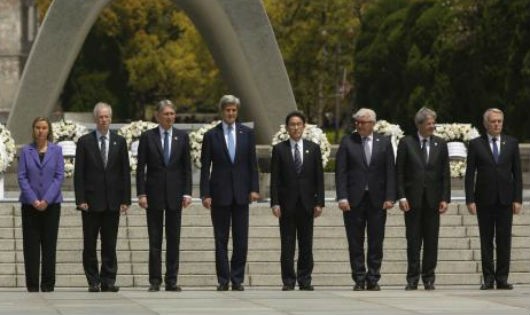 Ngoại trưởng các nước G7 tại Nhật Bản. Ảnh: Reuters