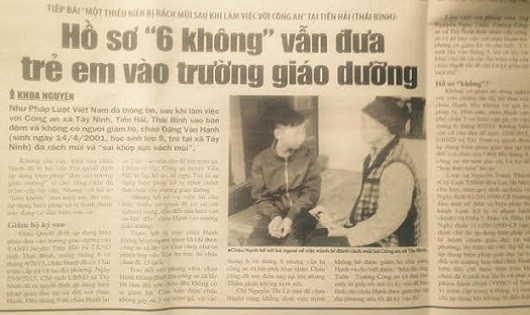 Thái Bình: Dấu hiệu oan sai trong vụ “đẩy” trẻ vào trường giáo dưỡng