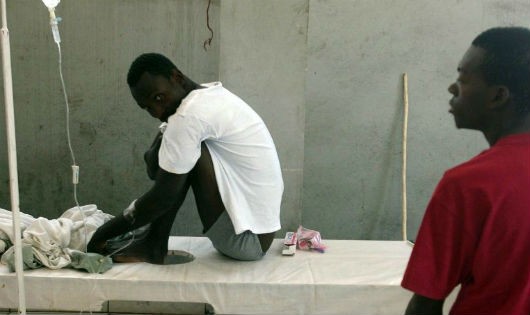 Cơ sở vật chất y tế nghèo nàn ở Haiti. Ảnh: AFP