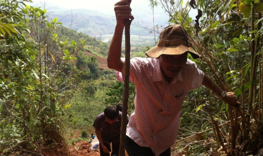 Phó Chủ tịch huyện Tumơrông cùng phóng viên vào rừng kiểm tra