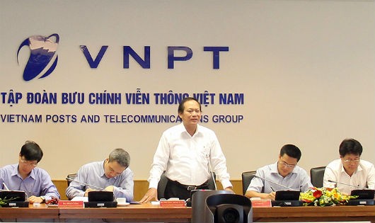 Bộ trưởng Trương Minh Tuấn phát biểu chỉ đạo tại buổi làm việc. Ảnh mic.gov.vn