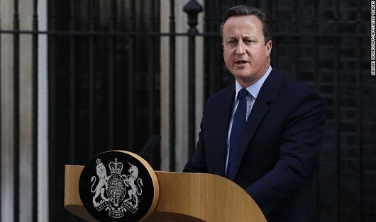 Thủ tướng Anh thông báo ý định từ chức. Ảnh: CNN