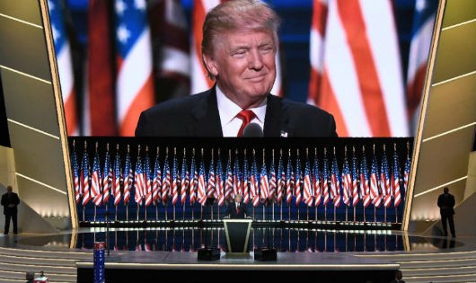 Ông Trump đã nhận đề cử của đảng Cộng hòa. Ảnh: Yahoonews