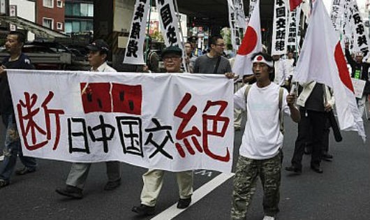 Người Nhật biểu tình phản đối Trung Quốc ở Tokyo