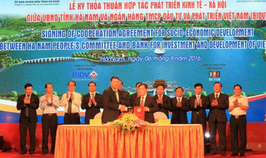 BIDV cam kết dành 20.000 tỷ đồng vốn tín dụng cho tỉnh Hà Nam