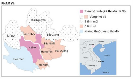 Vùng Thủ đô Hà Nội sẽ có thêm ba tỉnh mới