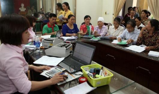Một buổi giao dịch tại xã Văn Tiến, huyện Yên Lạc, tỉnh Vĩnh Phúc