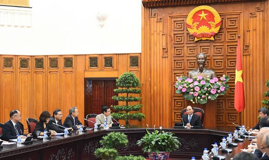 Thủ tướng Nguyễn Xuân Phúc tiếp Đoàn đại biểu Ủy ban Kinh tế Nhật-Việt thuộc Liên đoàn Kinh tế Nhật Bản (Keidanren)
