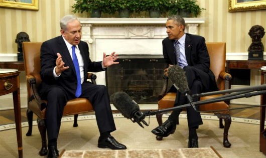 Thủ tướng Israel Benjamin Netanyahu và Tổng thống Mỹ Barack Obama trong một cuộc gặp tại Washington năm 2015. Ảnh: Reuters