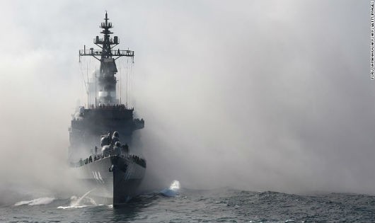 Tàu hộ tống Kurama của Lực lượng phòng vệ trên biển Nhật Bản. Ảnh: CNN