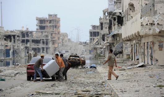 Những gì còn lại ở thành phố Syrte của Libya chỉ là những đống đổ nát