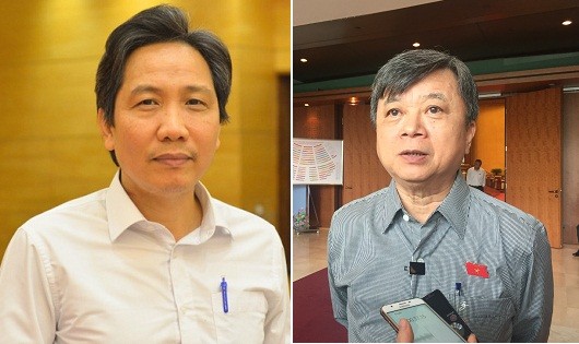 Thứ trưởng Bộ Nội vụ Trần Anh Tuấn (trái) và ĐBQH Trương Trọng Nghĩa