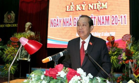 Phó Thủ tướng Trương Hòa Bình phát biểu tại buổi lễ. (Ảnh: VGP/Lê Sơn)