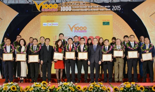 Các DN được tôn vinh tại lễ công bố BXH V1000 năm 2015