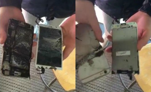 Chiếc iPhone 6 Plus bị hư hại hoàn toàn
