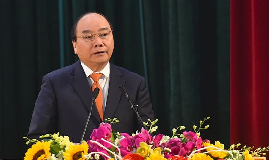Thủ tướng Nguyễn Xuân Phúc phát biểu tại lễ kỷ niệm. Ảnh: VGP