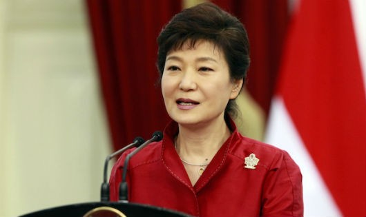 Tổng thống Hàn Quốc Park Geun-hye. Ảnh: EPA