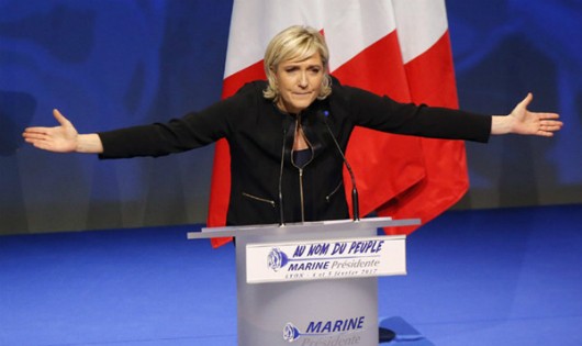 Lãnh đạo đảng Cực hữu Marine Le Pen có khả năng lớn trở thành Tổng thống Pháp
