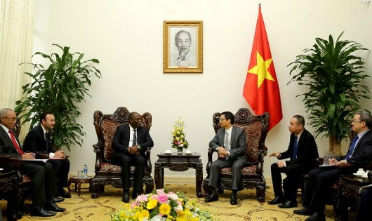 Phó Thủ tướng Vũ Đức Đam khẳng định Việt Nam sẵn sàng chia sẻ với Angola kinh nghiệm phát triển viễn thông, CNTT. Ảnh: VGP/Đình Nam