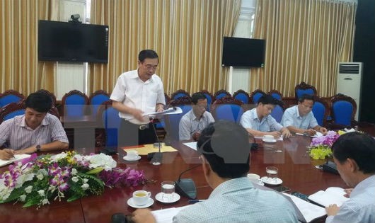 Phó Tổng Thanh tra Chính phủ Nguyễn Đức Hạnh chủ trì phiên họp. (Ảnh: Nhan Sinh/TTXVN)