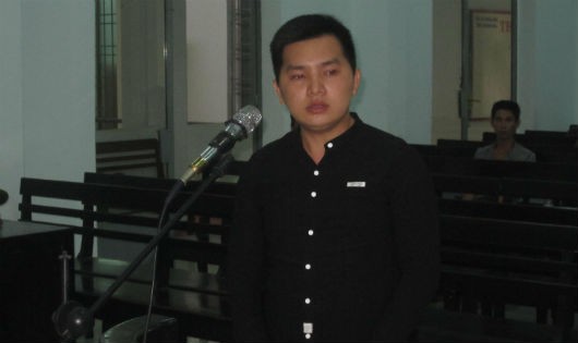 Bị cáo Lê Thành Huy tại phiên tòa