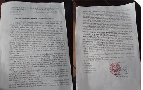Văn bản thể hiện các cơ quan tố tụng cấp thành phố lúng túng thực hiện hoạt động tố tụng sau khi bị TAND tỉnh hủy bản án sơ thẩm vào năm 2014
