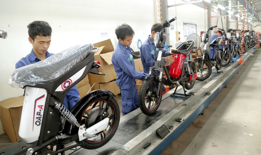 Xe đạp điện PEGA được sản xuất tại nhà máy ở Hưng Yên