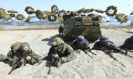 Mỹ - Hàn khởi động cuộc tập trận thường niên “Người bảo vệ tự do Ulchi”. Ảnh AFP/Báo Công lý 