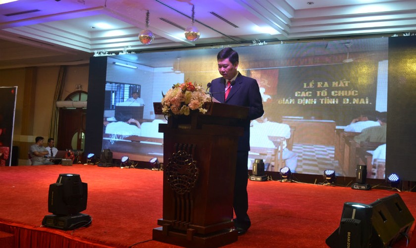 Ông Viên Hồng Tiến, Giám đốc Sở Tư pháp Đồng Nai phát biểu khai mạc lễ kỷ niệm