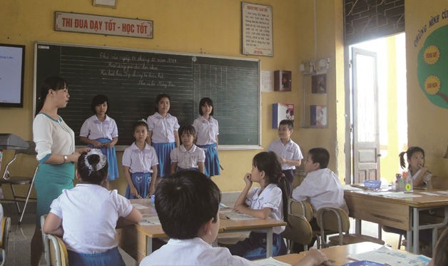 Một lớp học VNEN ở Trường tiểu học Đằng Lâm, quận Hải An
ẢNH: L.T/Báo Thanh niên