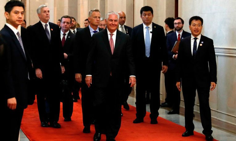 Ngoại trưởng Mỹ Tillerson trong chuyến thăm Trung Quốc